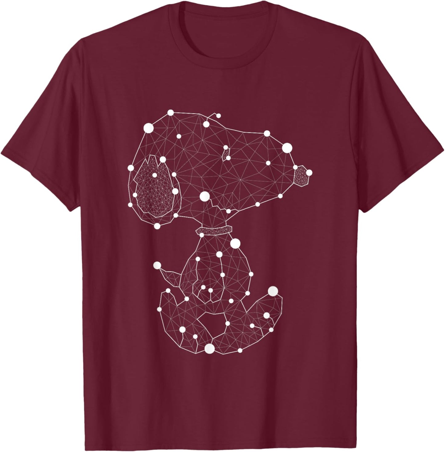 Snoopy Geometric Peanuts T-Shirt - T-Shirt | Maroon