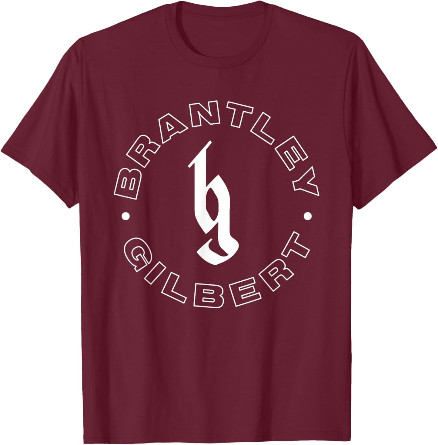 Brantley Gilbert - Circle Logo T-Shirt - T-Shirt | Maroon