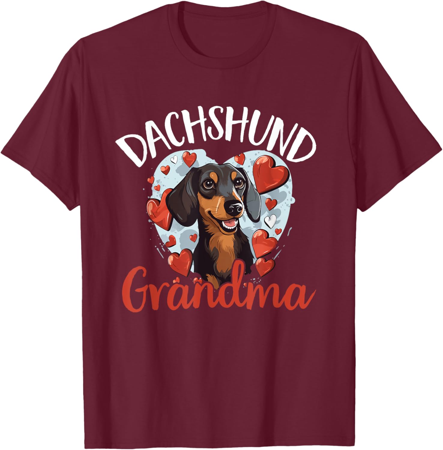 Dachshund wiener sausage dog Dachshund Grandma T-Shirt - T-Shirt | Maroon