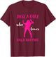 Hooping Gymnastic Hula Hoop Dancing Just A Girl Hula Hoop T-Shirt - T-Shirt | Maroon