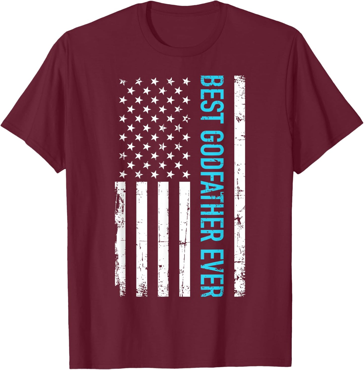 Best Godfather USA T-Shirt - T-Shirt | Maroon