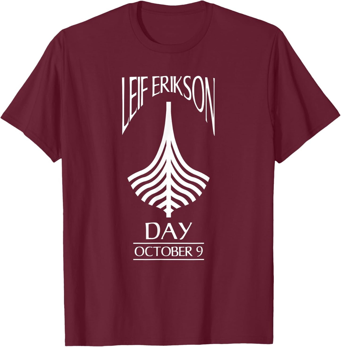 Leif Erikson Day Shirt Ericson Norse Viking Explorer T-Shirt - T-Shirt | Maroon