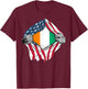 Cote D'Ivoire American Blood Inside Me - Country Flags T-Shirt - T-Shirt | Maroon