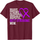 Rett Syndrome Mom I Wear Purple Rett Syndrome Awareness T-Shirt - T-Shirt | Maroon