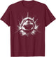Cool Shark with Open Mouth in Black and White Style T-Shirt - T-Shirt | Maroon
