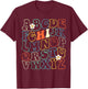 Funny Kindergarten Hi Alphabet Groovy Back To School Teacher Men Women Girls Kids T-Shirt - T-Shirt | Maroon
