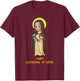 St.Catherine of Siena Catholic Purity Girls Teens T-Shirt - T-Shirt | Maroon
