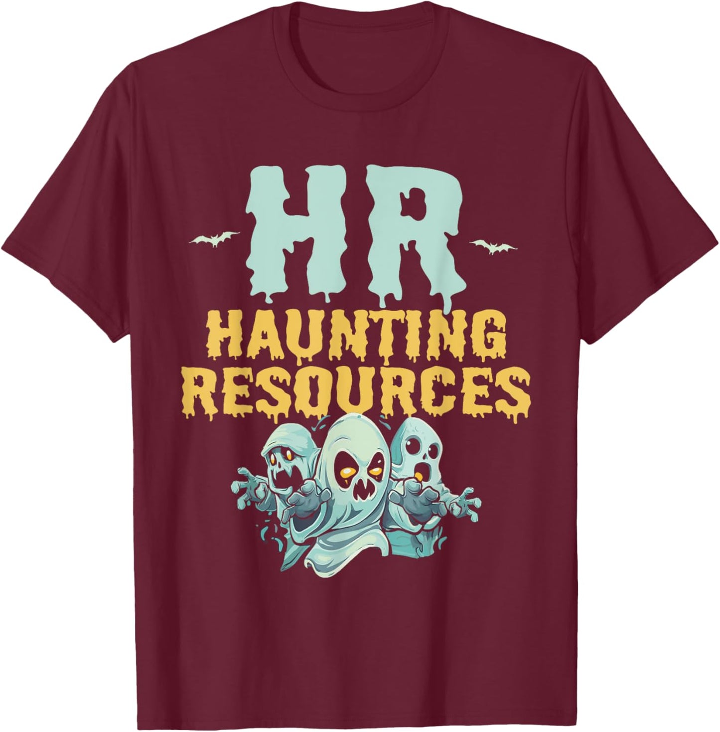 Halloween HR Human Resources Management Officer Funny T-Shirt - T-Shirt | Maroon