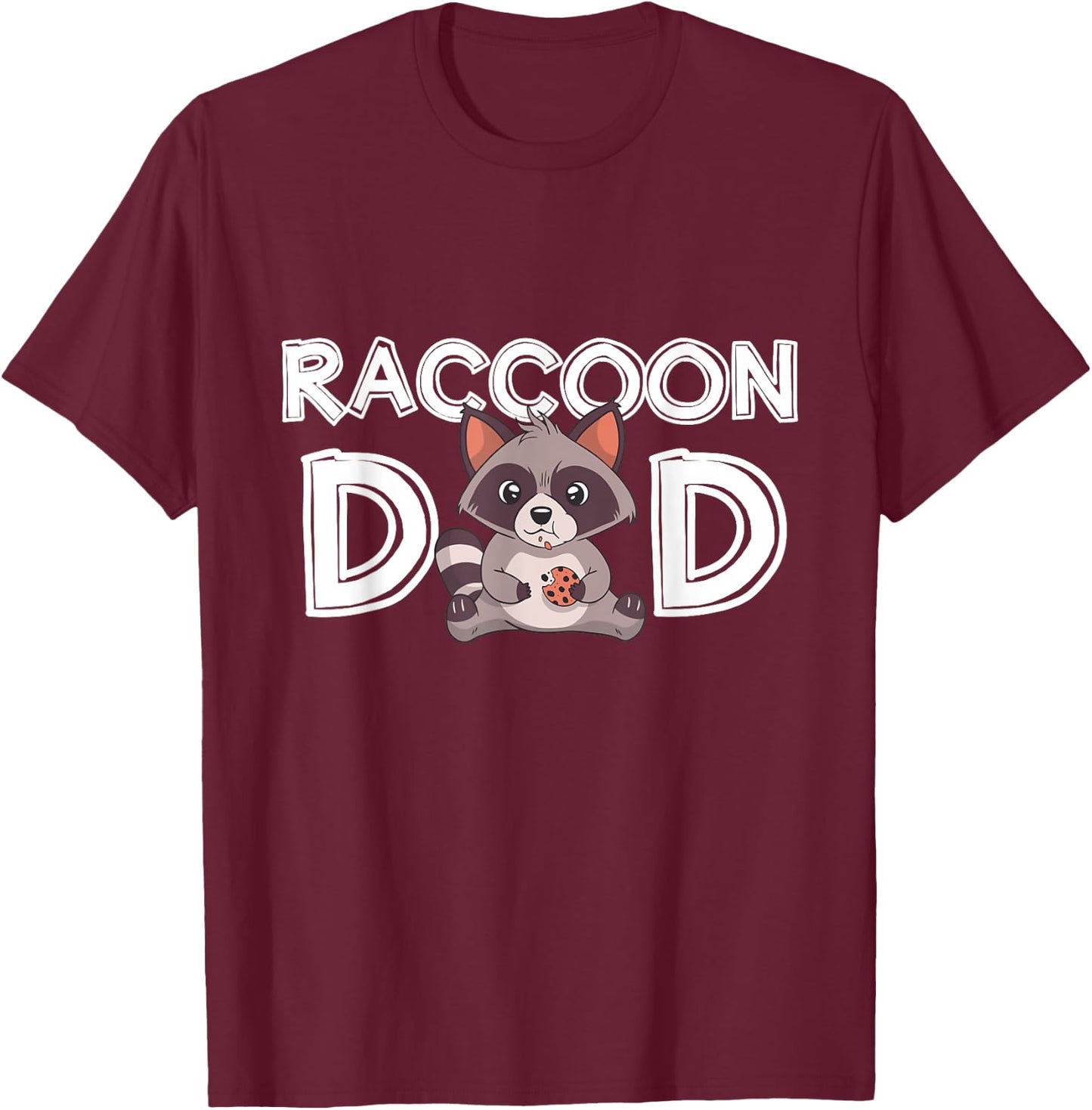 Raccoon Dad Trash Panda Daddy Father's Day Gift Raccoon T-Shirt - T-Shirt | Maroon