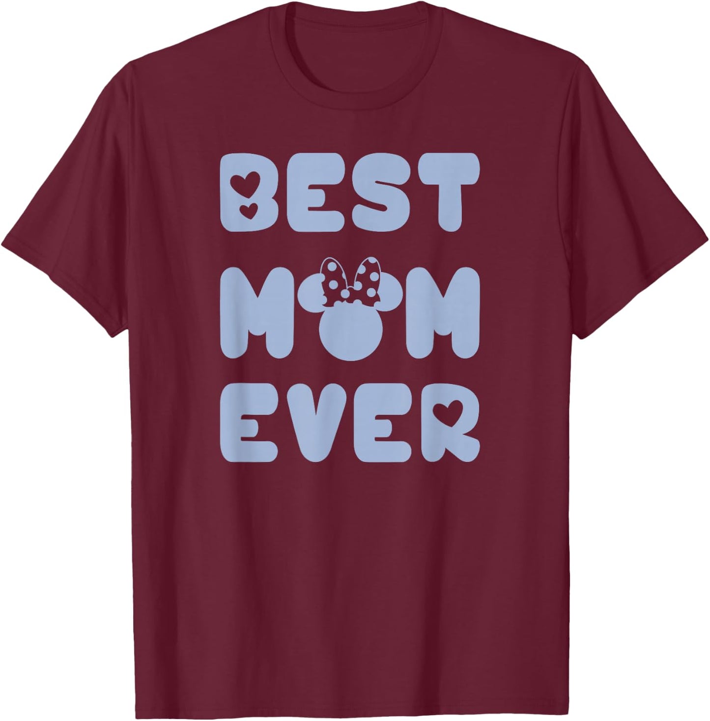 Minnie Mouse Best Mom Ever T-Shirt - T-Shirt | Maroon