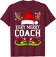 Very Merry X-Mas Coach Matching Christmas T-Shirt - T-Shirt | Maroon