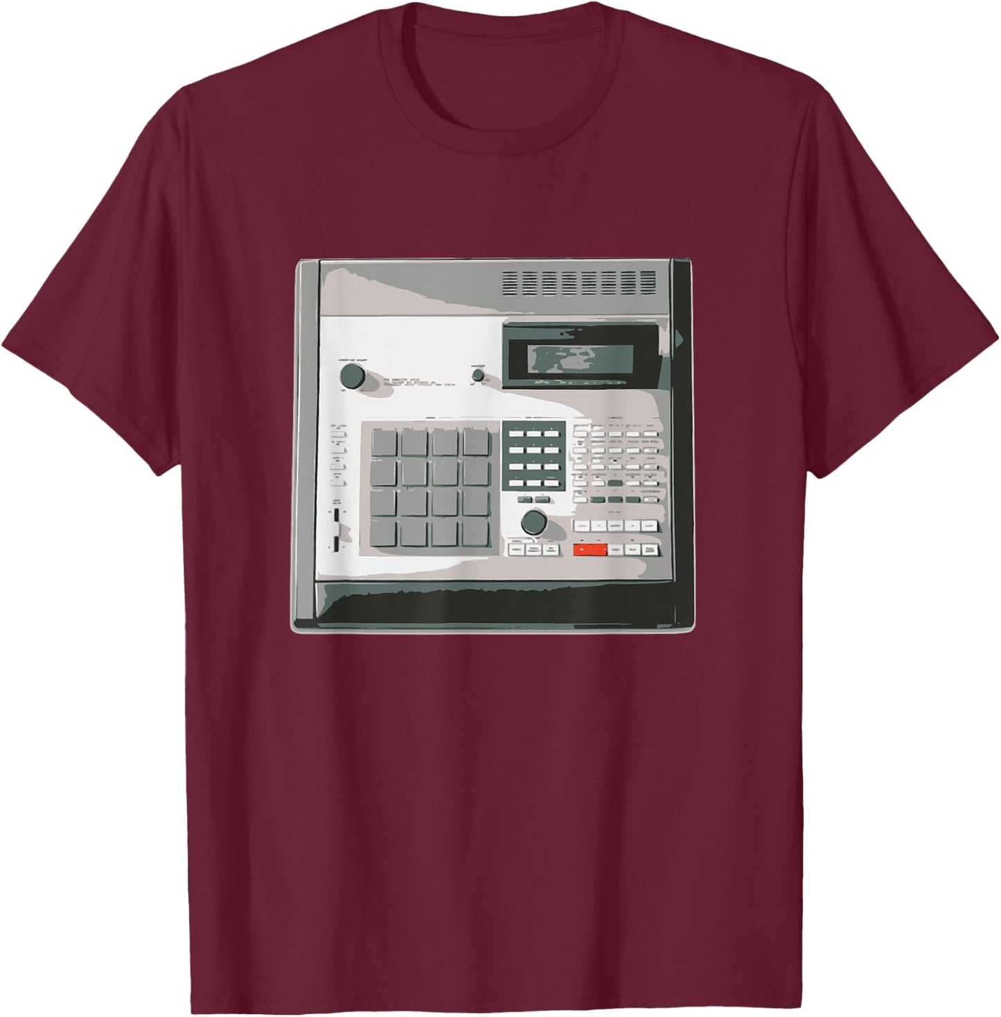 Retro Music Producer Hip Hop MPC T-Shirt - T-Shirt | Maroon