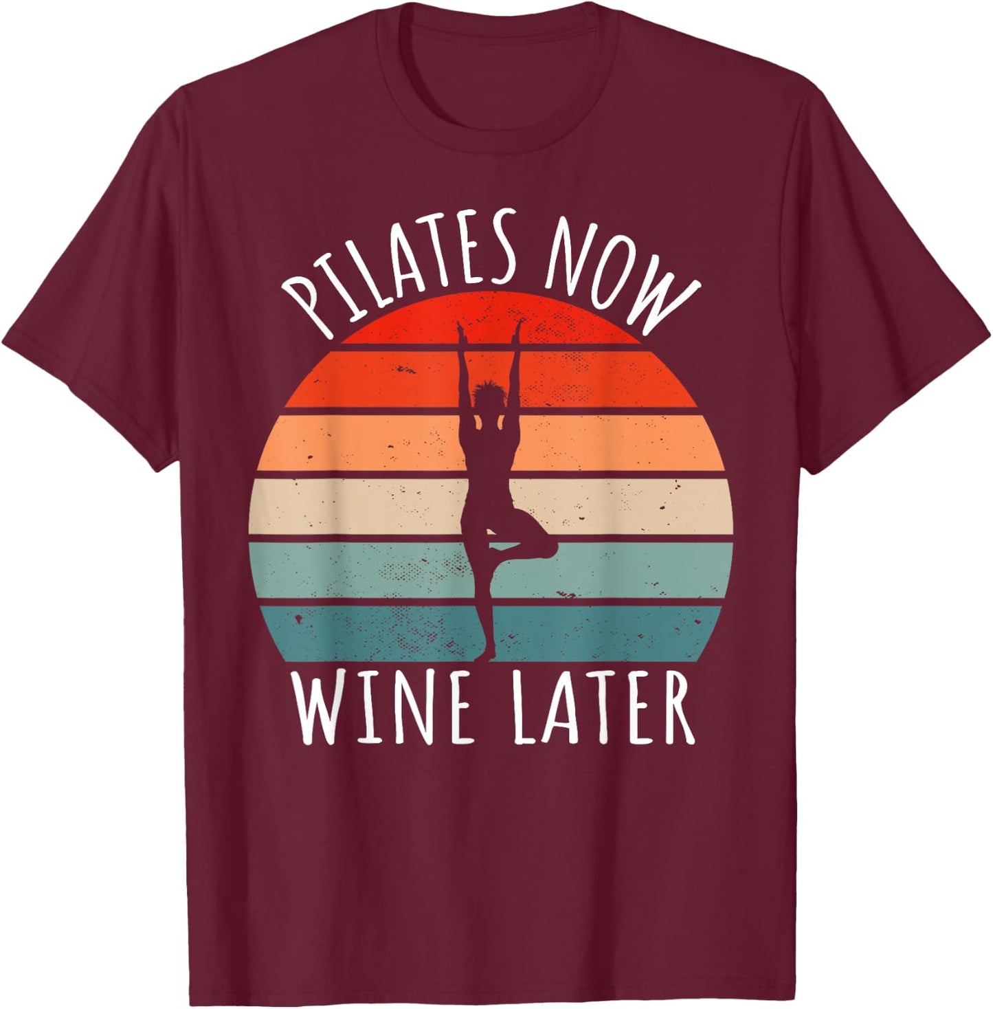 Cute & Funny Meditation Pilates T-Shirt - T-Shirt | Maroon