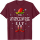 The Hospice Nurse Elf Squad Funny Groupe Matching Christmas T-Shirt - T-Shirt | Maroon