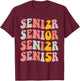 Senior 2025 hippie college graduation class of T-Shirt - T-Shirt | Maroon