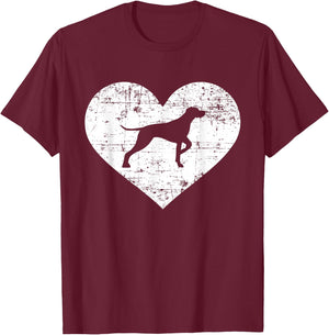 German Shorthaired Pointer heart T-Shirt - T-Shirt | Maroon