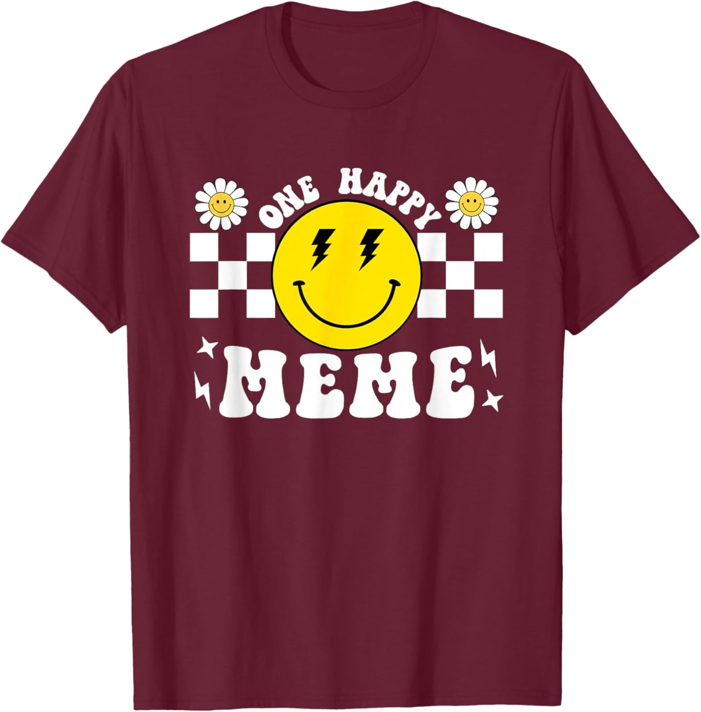 One Happy Dude Meme 1st Birthday Family Matching T-Shirt - T-Shirt | Maroon