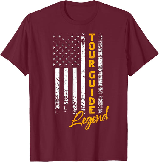 American Tour Guide Legend T-Shirt - T-Shirt | Maroon