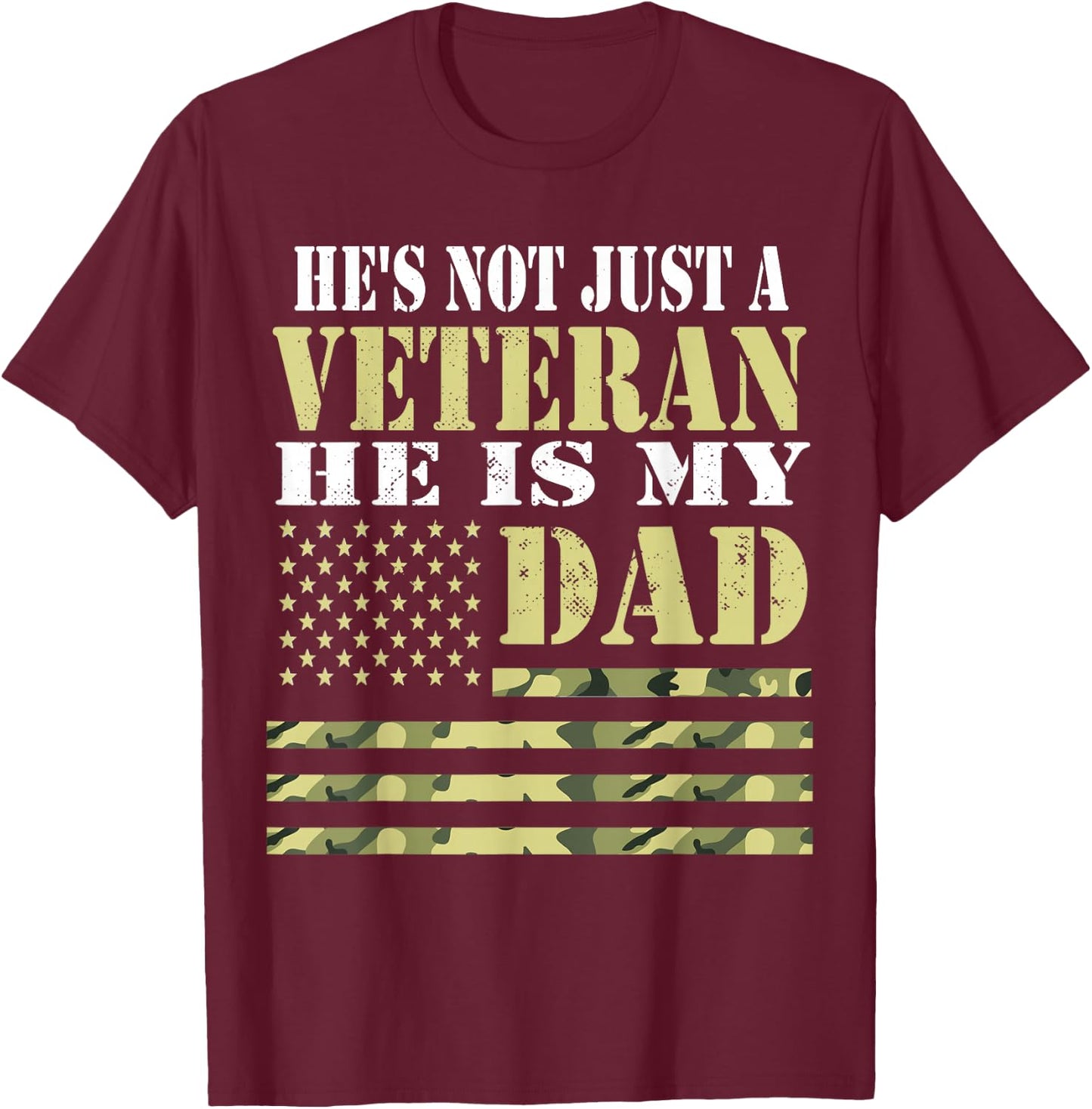Army Veteran For Proud Veteran Dad From Daughter Veteran day T-Shirt - T-Shirt | Maroon