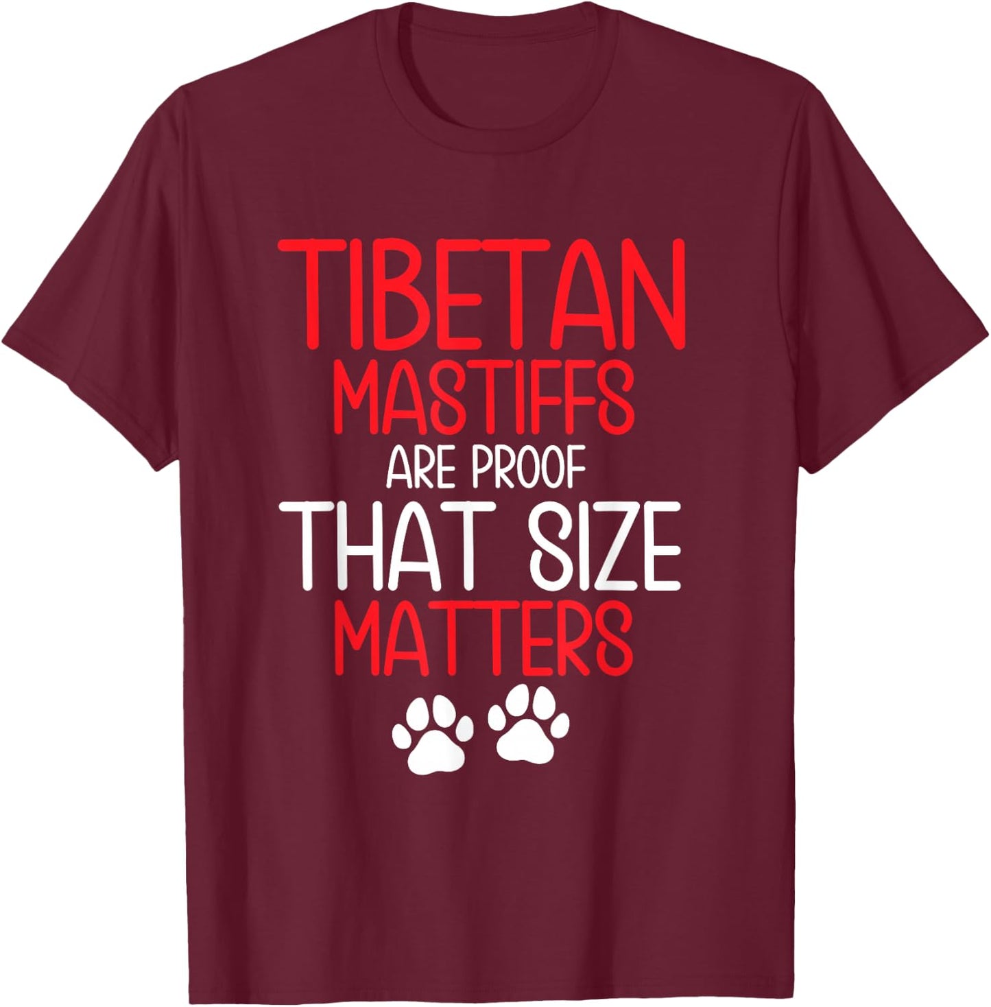 Tibetan Mastiff Food Dog Toys Dog Bed Tibetan Mastiff T-Shirt - T-Shirt | Maroon
