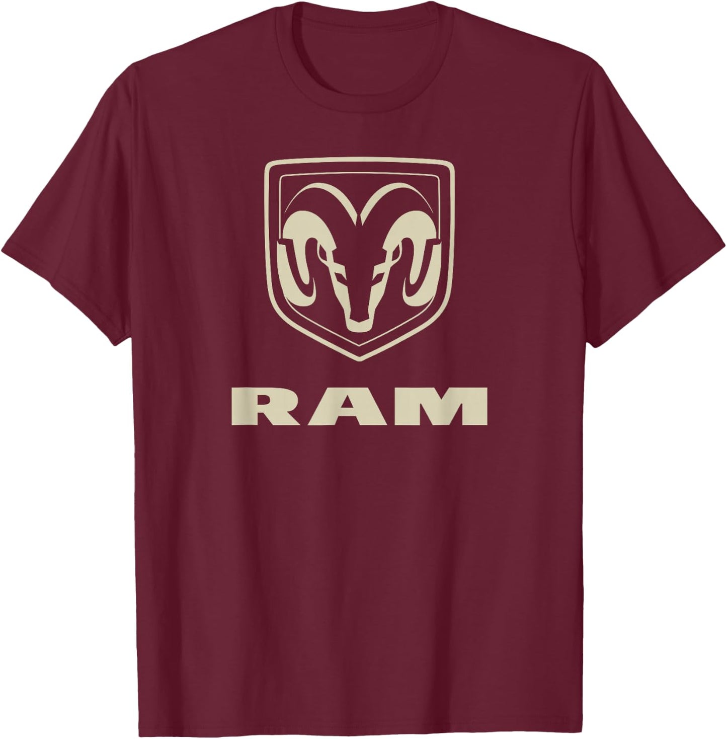 RAM Trucks Tan Logo T-Shirt - T-Shirt | Maroon