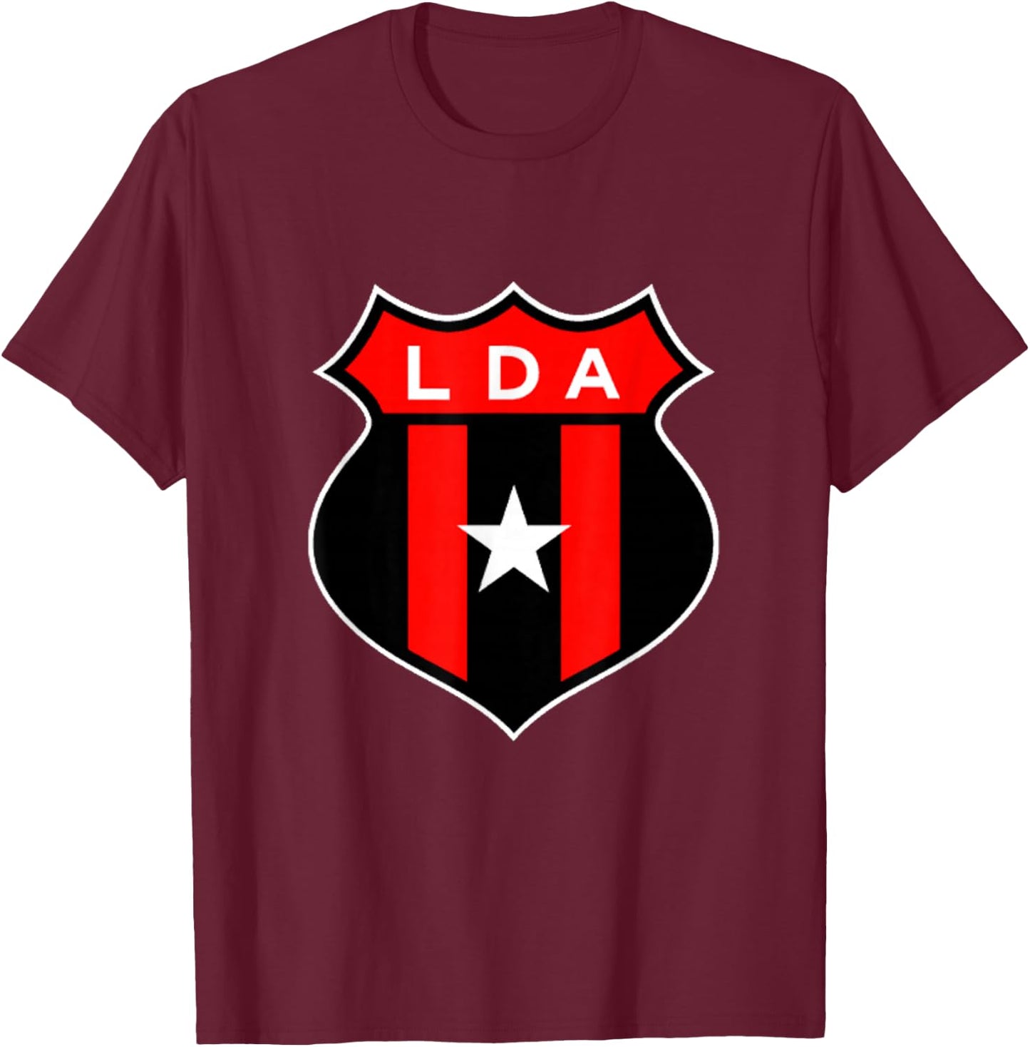 Liga Alajuelense -Adults & -Kids Black Modern Sport T-Shirt - T-Shirt | Maroon