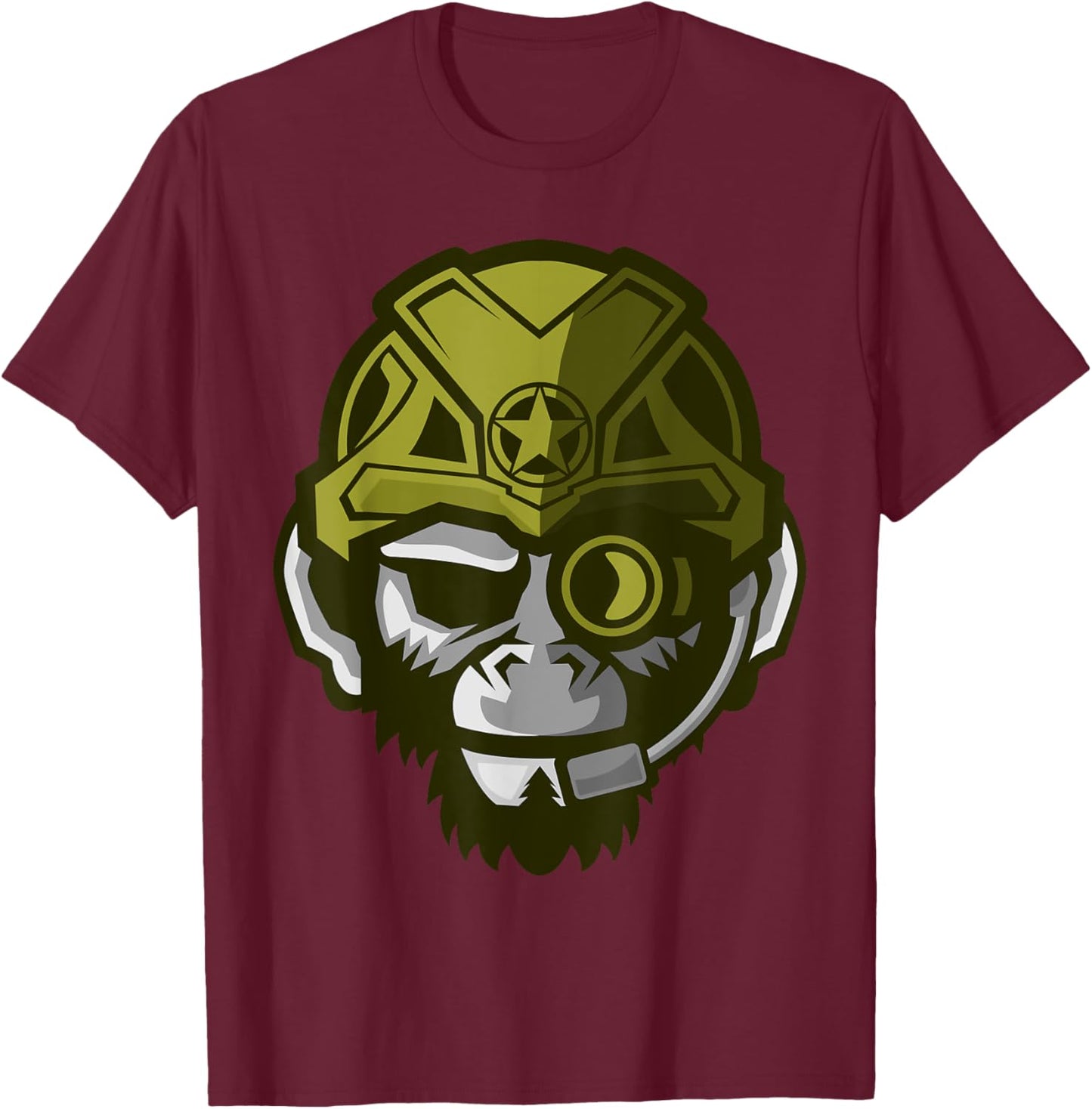 Group Leader Male Gorilla King Of The Beasts Gorilla Army T-Shirt - T-Shirt | Maroon