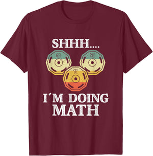 Shhh I'm Doing Math Funny Weight Lifting Workout Training T-Shirt - T-Shirt | Maroon