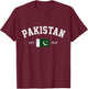 Pakistan Est. 1947 Pakistani Flag Independence Day T-Shirt - T-Shirt | Maroon