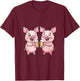 Drinking Pig With Beer | Birthday Party T-Shirt - T-Shirt | Maroon