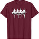 Schwanensee-Balletttänzer-Schwarz-Weiß-Kunstaufführung T-Shirt - T-Shirt | Maroon