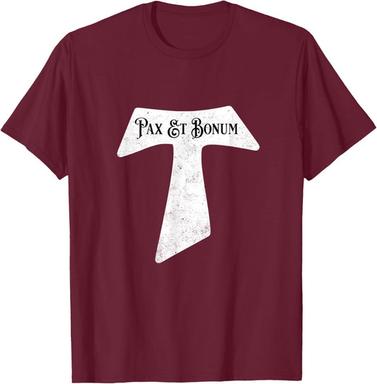 Retro Tau Cross T-Shirt - T-Shirt | Maroon