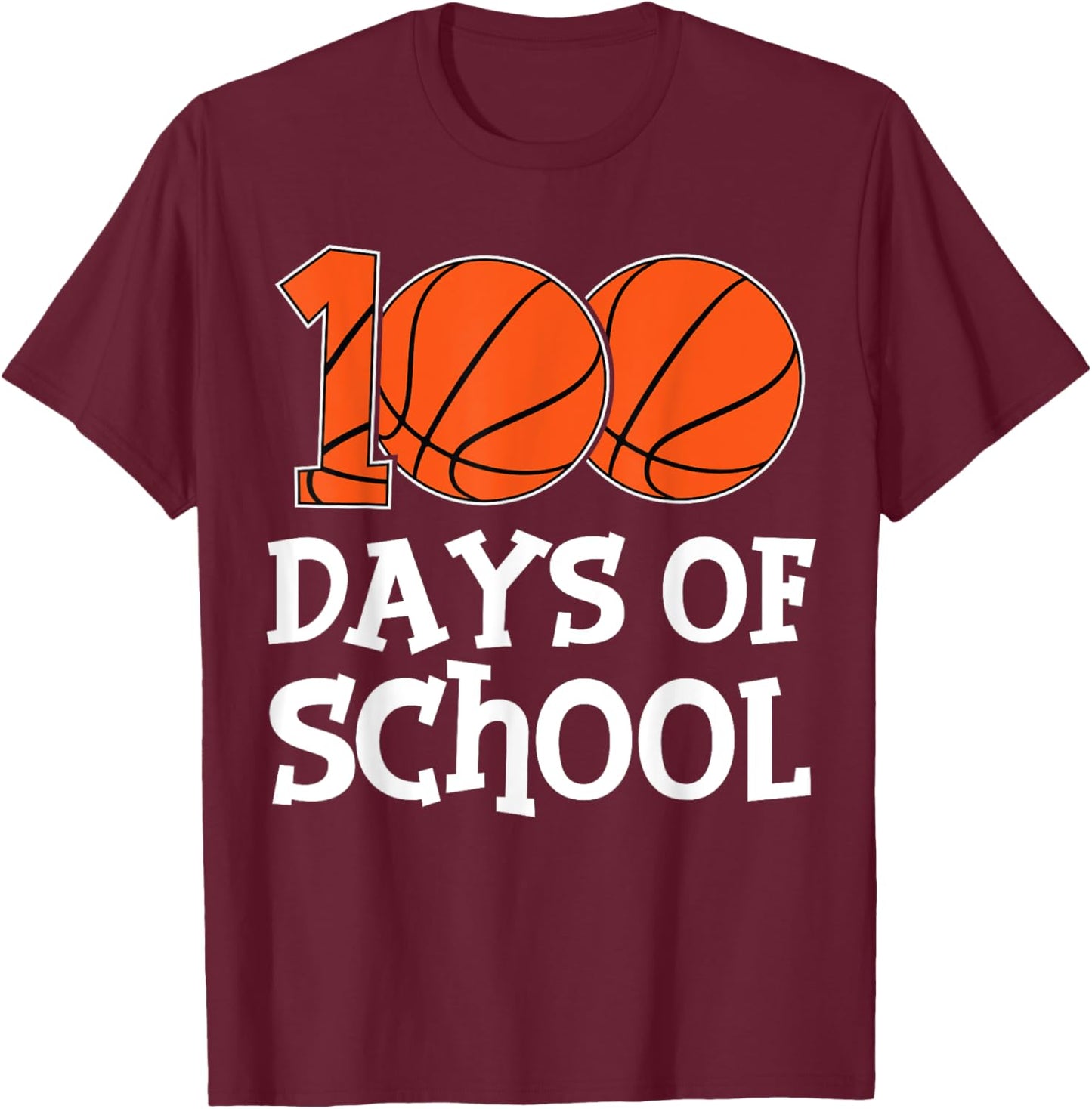 100th Day of School Boys Girls Kids 100 Days of School T-Shirt - T-Shirt | Maroon