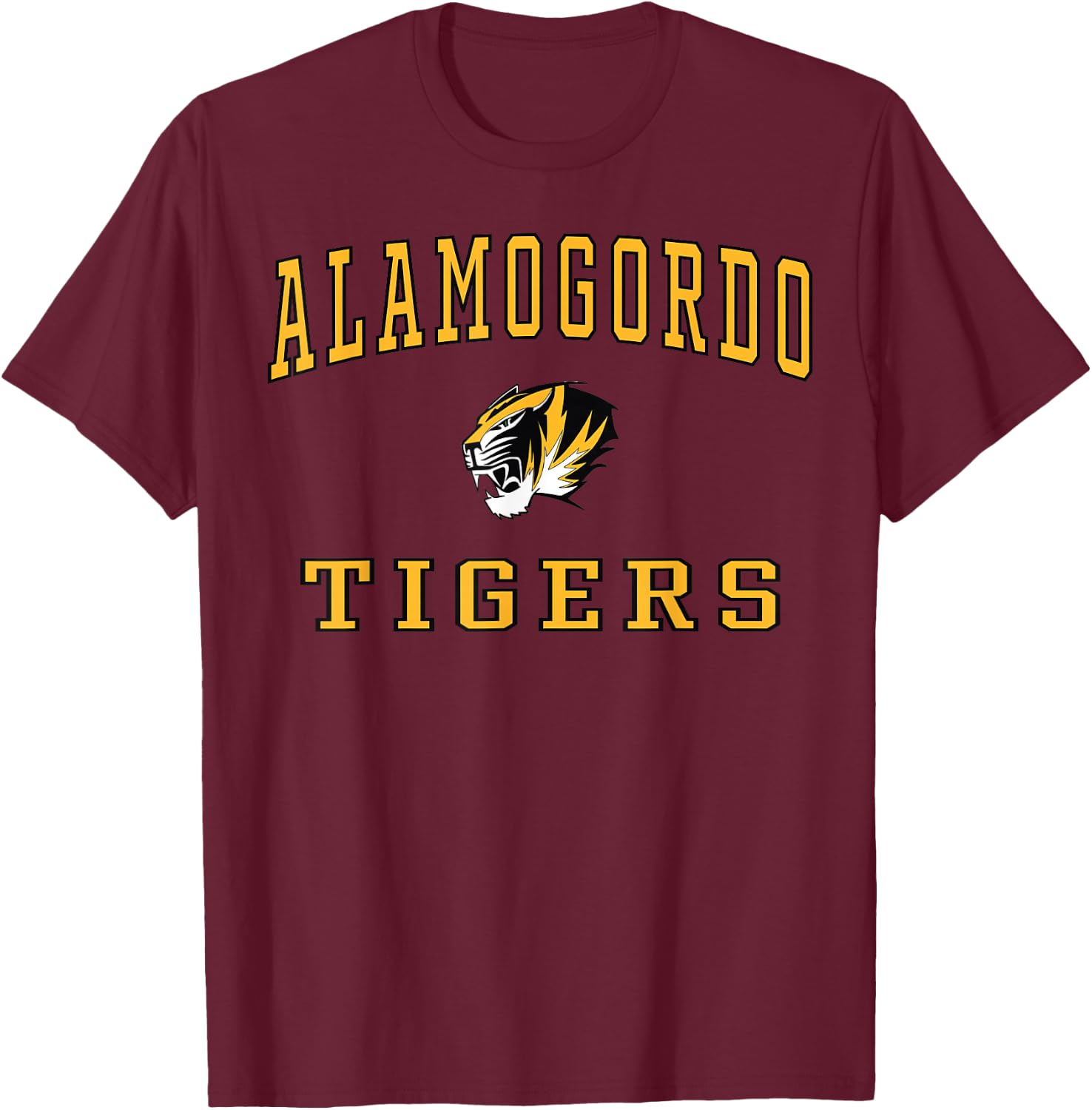 Alamogordo High School Tigers C1 T-Shirt - T-Shirt | Maroon