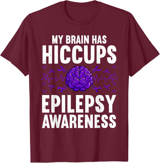 Cool Epilepsy Art Women Seizure Epilepsy Awareness T-Shirt - T-Shirt | Maroon