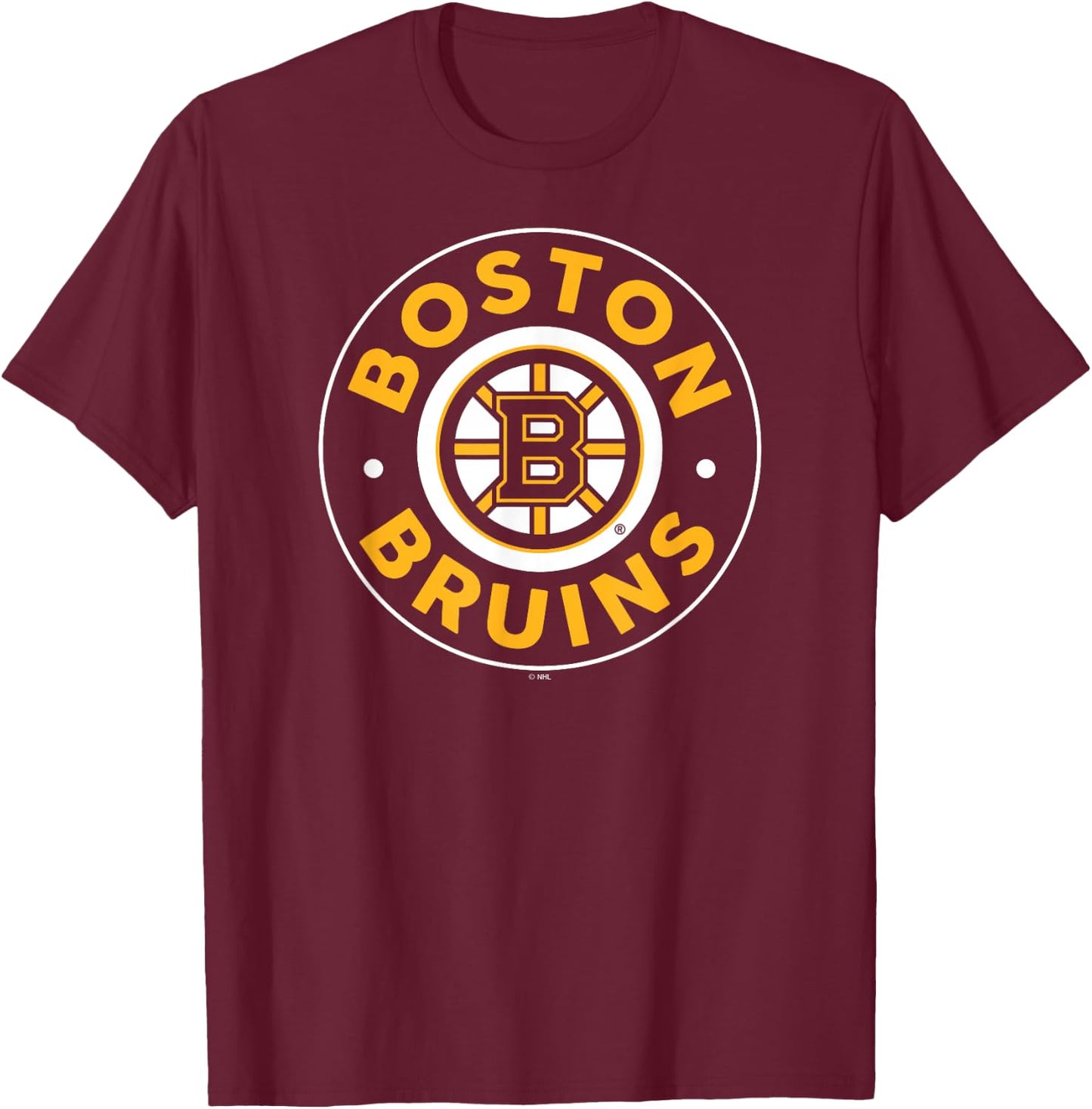 Boston Bruins Symbol Black Officially Licensed T-Shirt - T-Shirt | Maroon