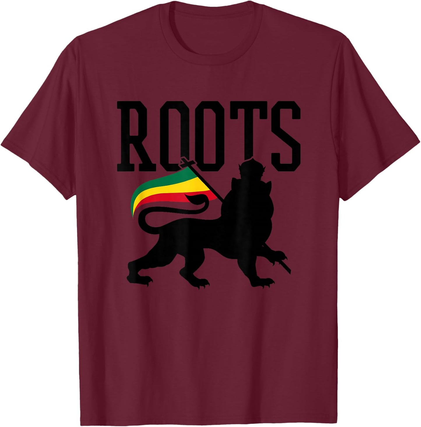 Reggae Roots Lion Of Judah Rastafari Rasta Music Gift T-Shirt - T-Shirt | Maroon