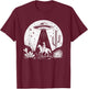 UFO Western Retro Vintage Cowboy Western Rodeo Howdy Alien T-Shirt - T-Shirt | Maroon