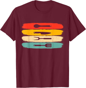 Vintage Cook Cooking Design For Chef Men Women T-Shirt - T-Shirt | Maroon