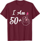 Personalized I Am 50 Plus 1 Middle Finger Funny 51th Women T-Shirt - T-Shirt | Maroon