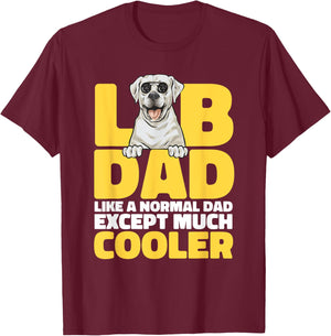 White Labrador Retriever White Lab Dad T-Shirt - T-Shirt | Maroon