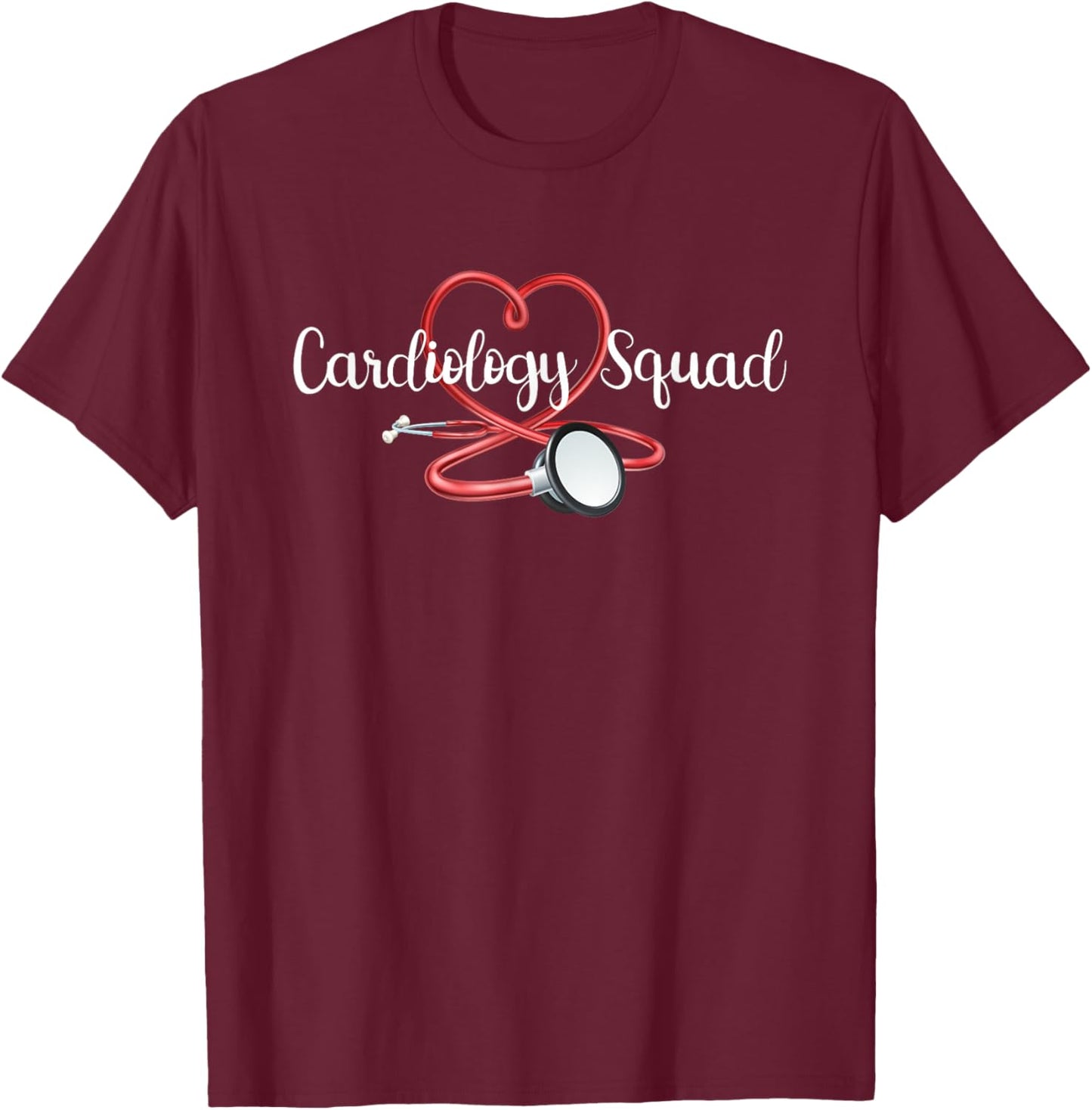 Cardiology Squad Cardiologist Heart Nurse Doctor Cardiac T-Shirt - T-Shirt | Maroon