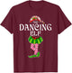 The Dancing Elf Christmas Matching Family Group T-Shirt - T-Shirt | Maroon