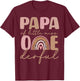 Papa of Little Miss Onederful First Birthday Boho Rainbow T-Shirt - T-Shirt | Maroon