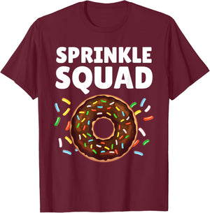 Cool Donut Art Women Kids Donut Squad Doughnut Donut T-Shirt - T-Shirt | Maroon