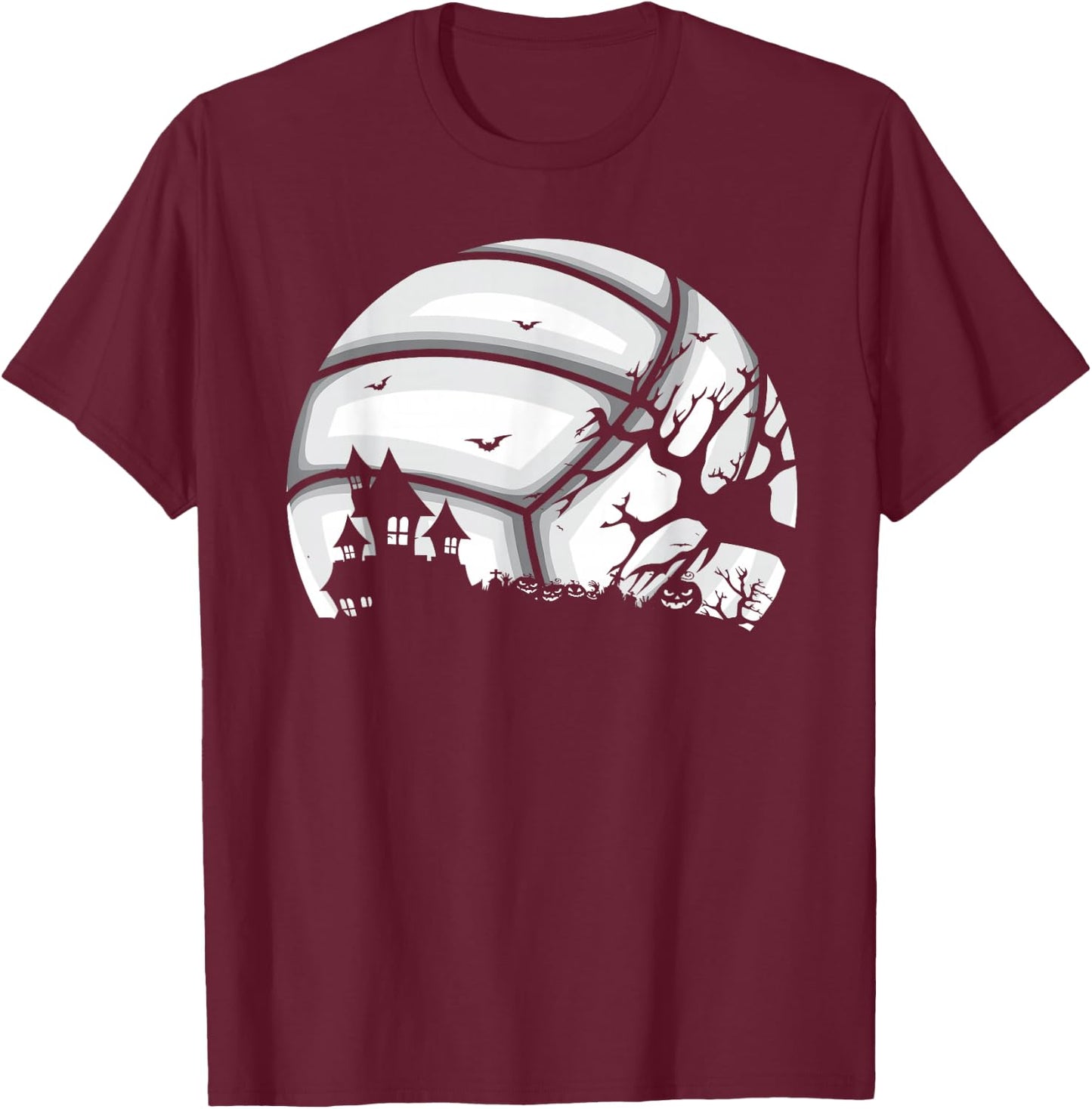 Spooky Scary Varsity Volleyball Player Halloween Costume T-Shirt - T-Shirt | Maroon