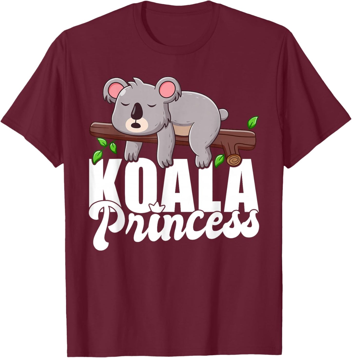Koala Princess Koala T-Shirt - T-Shirt | Maroon