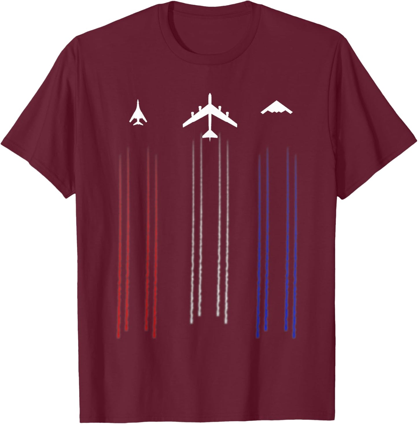 B-2 Spirit B-1 Lancer B-52 Bomber Airplane T-Shirt - T-Shirt | Maroon