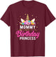 Unicorn Birthday Shirt Mommy Of The Birthday Girl Gift T-Shirt - T-Shirt | Maroon