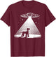Whoodle Mom Dad Dog - Funny Alien UFO T-Shirt - T-Shirt | Maroon